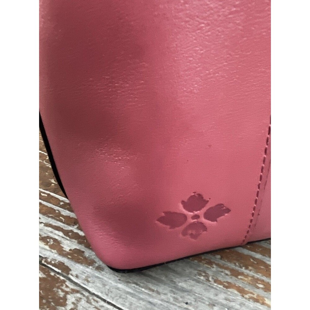 Patricia Nash Darby Tote Leather Crossbody Bag Turn Lock - Pink - Picture 9 of 16